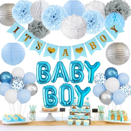 Miniatura 12 de Ouddy Party Decoraciones de Baby Shower Oro Rosa para Niña con Pancarta Welcome Baby Niñas Bebés Globos de Papel de Aluminio Oro Rosa Rosa Dorado