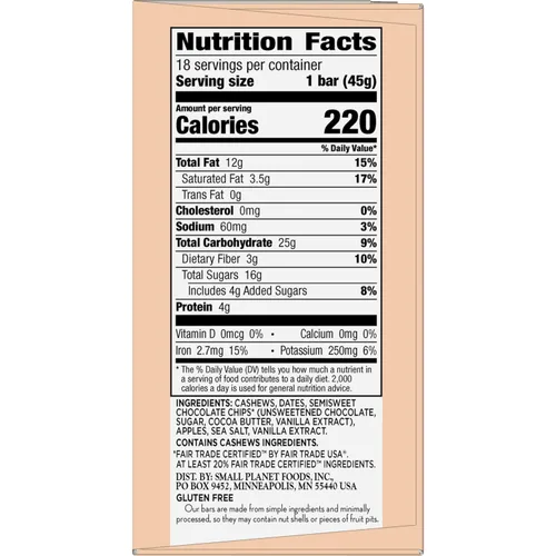 Miniatura 2 de Larabar - Masa de galletas con chispas de chocolate, barras de frutas y nueces sin gluten, 18