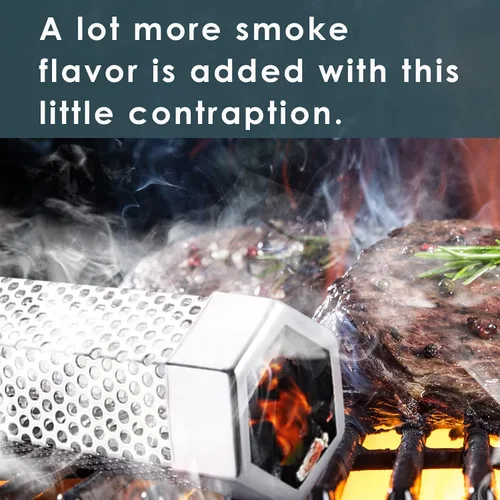 Miniatura 2 de Tubo de humo – Tubo de humo de 12 pulgadas para parrilla de pellets de 5 horas de humo, tubo de ahumador de pellets de acero inoxidable para todas