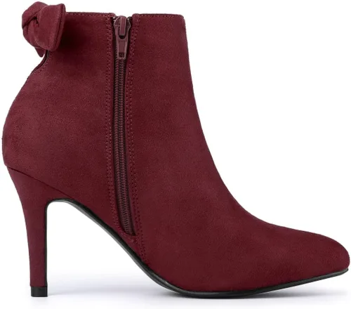 Miniatura 6 de Allegra K Botines de tacón de aguja con punta puntiaguda para mujer