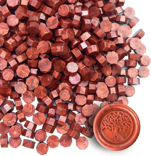 Miniatura 11 de Cuentas de sello de cera de alta calidad, 520 bolitas de sellado marrón para cartas, tarjetas de felicitación, botellas de vino y manualidades