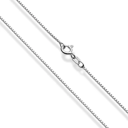 Miniatura 2 de Miabella Solid 925 Sterling Silver Italian 1mm Box Chain Necklace for Women, Made in Italy