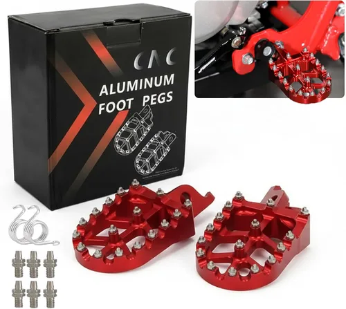 Miniatura 8 de Estriberas de pie de motocicleta Pedales Reposapiés para CR125R CRF250R/450R CRF250L KX250F KX450F y más Dirt Bike, AURORA VIOLET