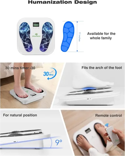 Miniatura 6 de SPA4PIEDS Estimulador nervioso eléctrico transcutáneo, masajeador de pies para neuropatía, TENS EMS para aliviar el dolor, 10 modos y 20 niveles