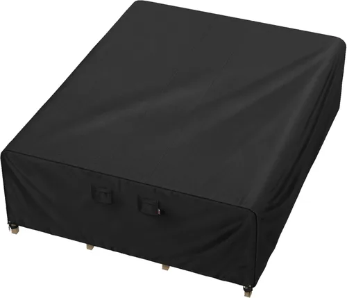 iBirdie Juego de fundas para muebles de patio al aire libre, 180 x 96 pulgadas, impermeable, resistente a la intemperie, 600D para mesa de comedor y