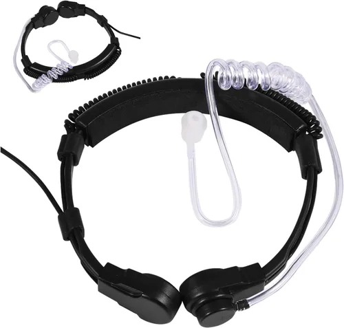 Miniatura 6 de Yoidesu 143 Micrófono de garganta Tubo Acústico Auricular PTT para UV5R Radio de 2 vías, Walkie Talkie, Micrófono de garganta PTT Auricular