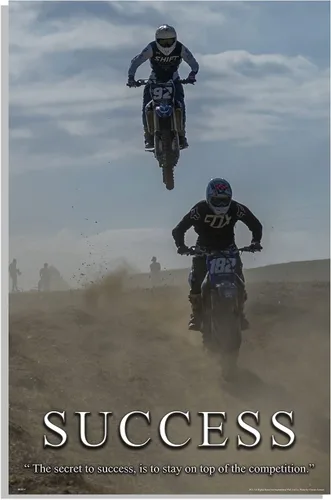 Miniatura 16 de Inspirational Wall Art Co. - I Was Born To Ride - Regalo de carreras de motocross ATV Freestyle para niños, citas de motivación, carteles impresos