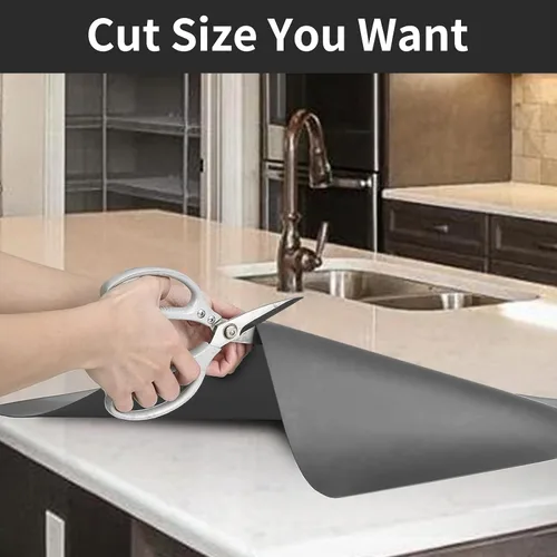 Miniatura 6 de Tapete de silicona súper grande, 120 x 24 pulgadas, tapete de silicona para encimera de cocina, tapete antideslizante resistente al calor, tapete