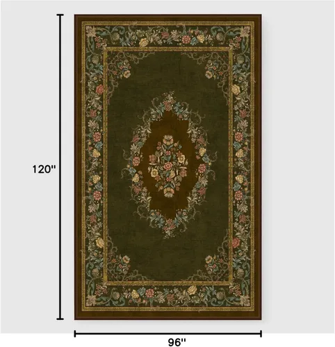 Miniatura 2 de RYB HOME Alfombra lavable para sala de estar, alfombra grande de 8 x 10 pies que no se desprende para dormitorio, alfombra de lana sintética ultra