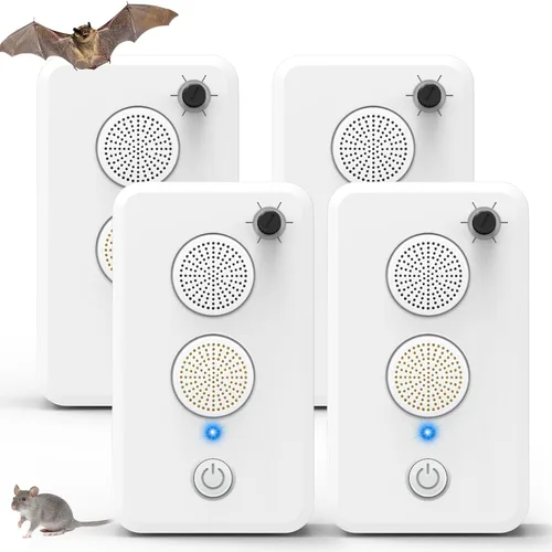 Repelente ultrasónico de murciélagos para ático, disuasorio recargable de pájaros carpinteros para casa, dispositivos disuasorios de murciélagos