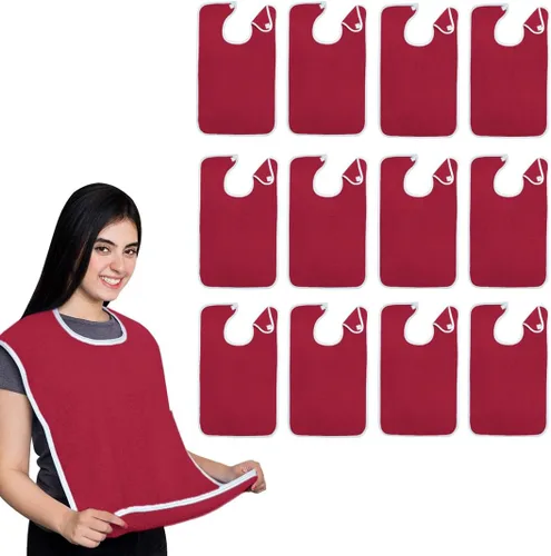Miniatura 18 de Avalon Towels Adult Bibs for Women 100% Cotton Bib for Adults for Eating - Terry Cloth Adult Bibs for Men Clothing Protectors
