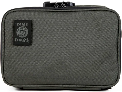 DIME BAGS Estuche con cierre y sellado de olores, cápsula protectora de viaje para vidrio y equipo, forrada de carbono para protección contra Verde