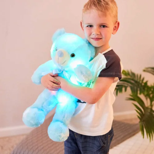 Miniatura 6 de Osos de peluche LED, animales de peluche, lindo oso brillante con luces de peluche, juguetes creativos luminosos de colores para habitación, niños