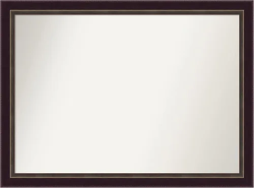 Miniatura 25 de Amanti Art Espejo de pared de madera no biselada (29 x 40 pulgadas), marco de bronce antiguo, espejo de baño bronce, XL