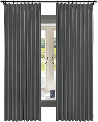 Miniatura 26 de Fcosie Juego de 2 paneles de cortinas opacas extralargas de 120 pulgadas de largo, cortinas de doble capa para oscurecer la habitación, paneles