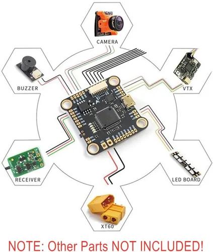 Miniatura 2 de Control de vuelo F405 Apoyo OSD Entrada 3-6S LIPO 12.6-25V para FPV RC Drone Quacopter