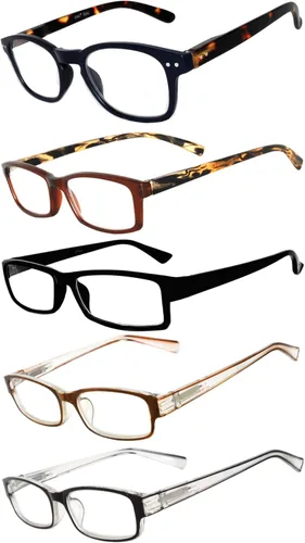 Miniatura 12 de OWL Readers - Paquete de 5 lentes de lectura elegantes para mujer con hermosos patrones para mujer, bisagra de resorte de lujo, aspecto elegante 5158
