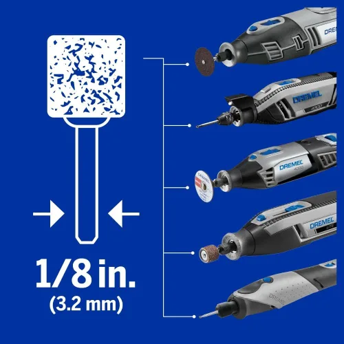 Miniatura 5 de Dremel 687-01 Kit de accesorios de herramientas rotativas multiusos de 52 piezas, incluye una broca de tallado, tambores de lijado, piedras