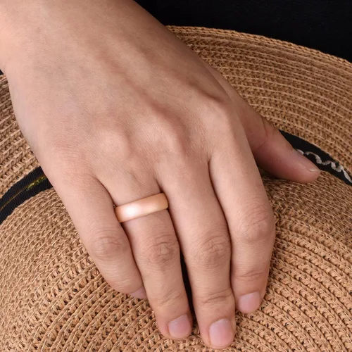 Miniatura 3 de Egnaro Silicone Ring Women, Inner Arc Ergonomic Breathable Design Womens Silicone Wedding Ring, 4mm Width - 1.5mm Thickness Rubber Wedding Bands