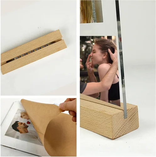 Miniatura 6 de Regalos de fotos personalizados para novio, novia, mujer, pareja, marcos de fotos personalizados, placa acrílica, luz nocturna para mejor amigo