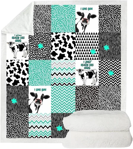 Miniatura 2 de Manta con estampado de vaca, decoración de vaca, manta para niñas y mujeres, regalo de Navidad, San Valentín, cumpleaños, manta suave y linda