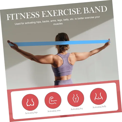 Miniatura 9 de Juego de 3 bandas de resistencia elásticas para ejercicio, entrenamiento de espalda y hombros para yoga y entrenamientos en casa