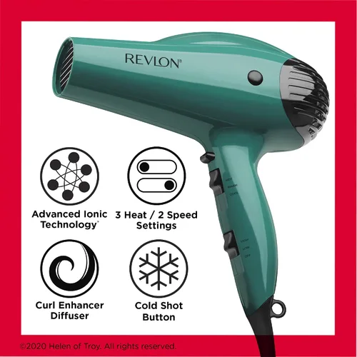 Miniatura 8 de Secador de pelo Revlon con booster de volumen 1875W para elevación y cuerpo voluminosos, (Verde)