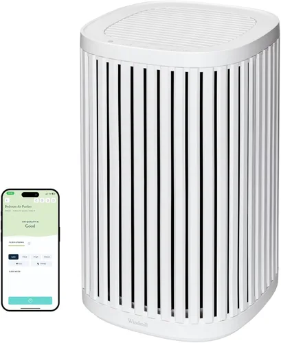 Miniatura 9 de Windmill Purificador de aire para el hogar - Filtración 3 en 1 para humo y más - Filtro HEPA verdadero, carbón activado y prefiltro - Cubre hasta