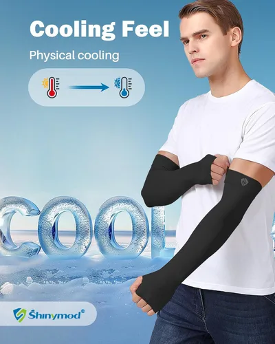 Miniatura 32 de Mangas para brazo, para hombres o mujeres. Para calentar o refrescar. Guantes de Compresión con factor de protección de los rayos ultravioleta UPF