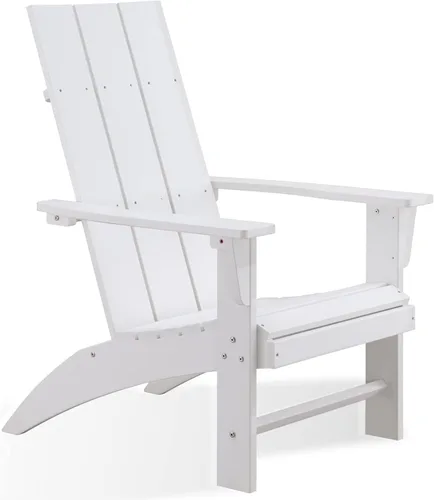 Miniatura 18 de Psilvam Silla Adirondack, silla para hoguera de madera de polietileno de gran tamaño con soporte para tazas, sillas de patio de soporte de 350 Negro