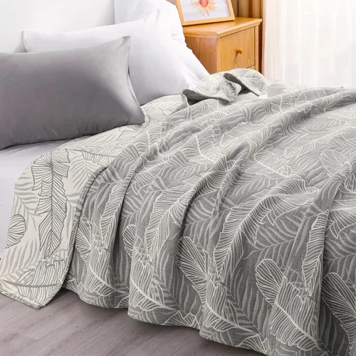 Miniatura 21 de Manta NTBAY para la cama, de más de una capa, hecha de muselina de algodón natural