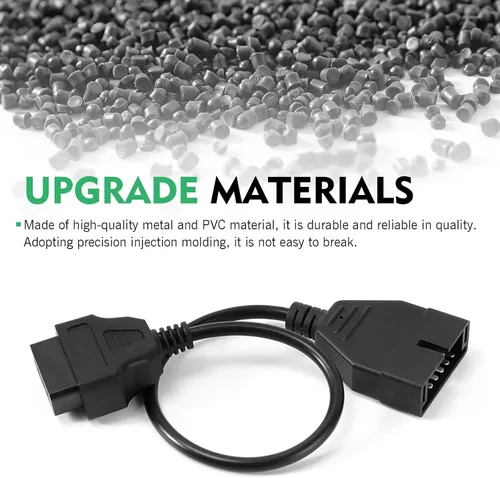 Miniatura 4 de Conector de escáner OBD1, 1 unidad de 12 pines a OBD1 a OBD2, herramienta de extensión de diagnóstico de 15.7 in para lectura de datos de vehículos