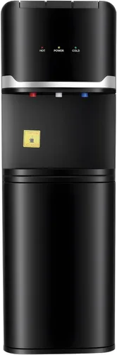 Dispensador de enfriador de agua de carga superior de 5 galones, enfriador de agua fría y caliente, dispensador de bebidas, 3 ajustes de Negro
