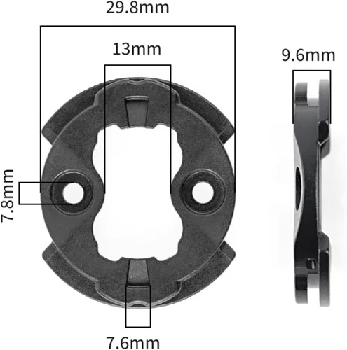 Miniatura 5 de Pieza de repuesto de aleación de placa adaptadora de montaje para computadora de bicicleta GPS compatible con modelo GM Edge 1050 Compatible with