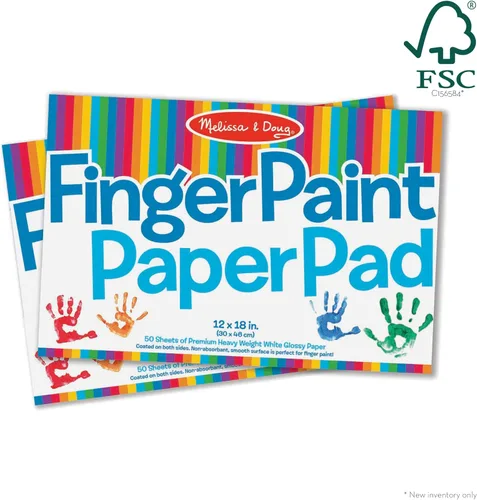 Miniatura 4 de Pad de papel para pintura con los dedos Melissa & Doug (12 x 18 pulgadas), 50 hojas, 2 packs