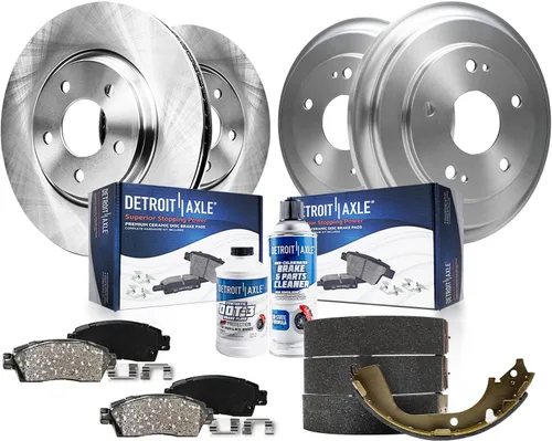 Miniatura 24 de Detroit Axle - Kit de frenos para Hyundai Santa Fe 2017-2018, Santa Fe XL 2017-2019, Rotores de freno de disco Pastillas de freno de cerámica