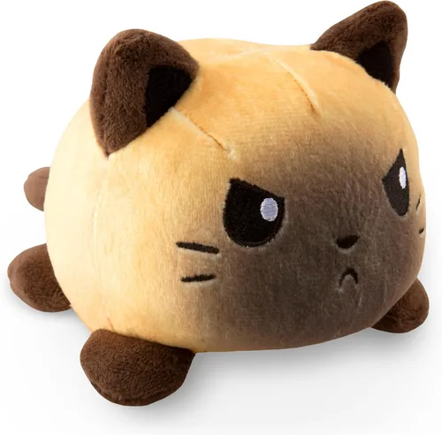 Miniatura 10 de TeeTurtle - El peluche reversible original de gato - Gaticornio arcoíris + Tabby gris - Adorables animales de peluche sensoriales que muestran tu