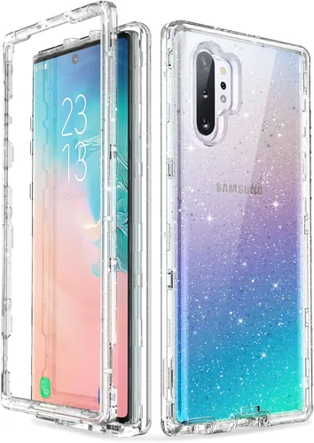 ULAK Funda para Galaxy Note 10 Plus 5G, elegante funda protectora de TPU suave para Samsung Galaxy Note 10 Plus 5G (2019), purpurina transparente