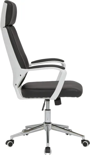 Miniatura 4 de Calico Designs - Silla ejecutiva moderna con respaldo alto, altura e inclinación ajustable, brazos acolchados y base cromada en poliuretano