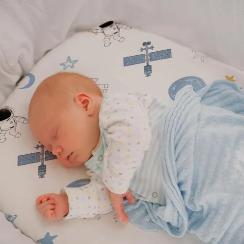 Miniatura 2 de Gllquen Baby Sábanas para Moisés Paquete de 4, Sábana Ajustable para Colchón Transpirable y Acogedora, Cuna de Viaje Elástica con Patrón de Moda