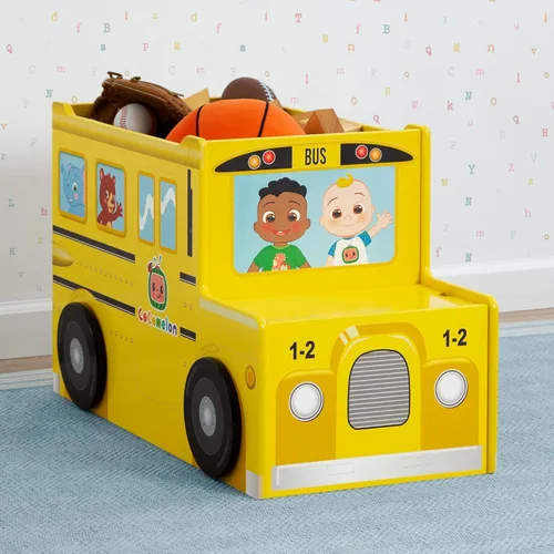 Miniatura 4 de Delta Children CoComelon - Caja de juguetes para autobús escolar + silla tapizada Delta Children CoComelon (paquete)