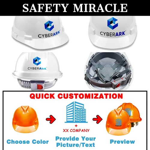 Miniatura 4 de Cascos de seguridad personalizados para hombres, casco de construcción de logotipo personalizado Azul