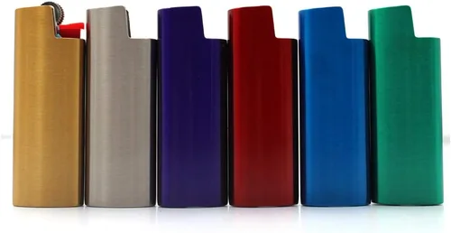 Miniatura 4 de Juego de 6 piezas de metal encendedor caso cubierta titular para mini BIC encendedor J5