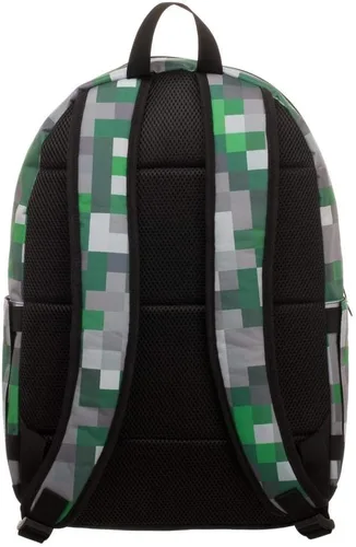 Miniatura 2 de Minecraft Squares Allover Print Mochila Bookbag Talla única, Verde, Viajar