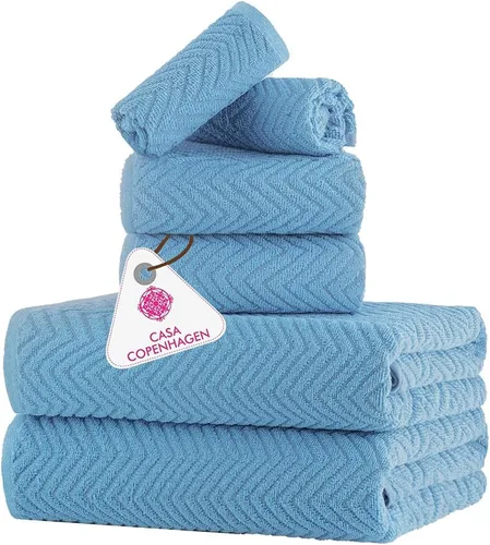 Miniatura 17 de CASA COPENHAGEN Toallas clásicas para trapeador de bar, paquete de 12, 15 x 19 pulgadas, 100% algodón, altamente absorbentes y duraderas, toallas