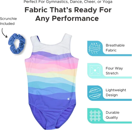 Miniatura 9 de Destira Premium Closed Back Gymnastics Leotards for Girls - Snug Performance Fit (Size Up for Comfort), GIRLS/CHILD Sizes