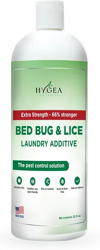 Miniatura 9 de Hygea Natural Aditivo para la ropa para piojos y chinches - Tratamiento líquido respetuoso con el medio ambiente, inodoro y sin manchas, seguro