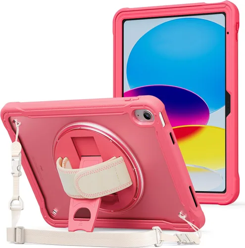 Miniatura 12 de ProCase Funda para iPad de 11ª generación A16 2025/iPad de 10.9 pulgadas 2022, resistente a prueba de golpes con correa de mano, protección