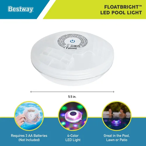 Miniatura 2 de Accesorio de luz flotante LED Flowclear para piscina Cuenta con 5 modos