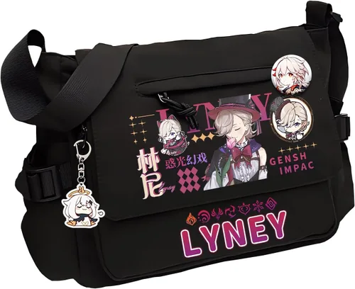 Miniatura 13 de Game Handbag Crossbody Bag, Cute Single Shoulder Bag, Adult 3D Print Anime Backpack Black-2